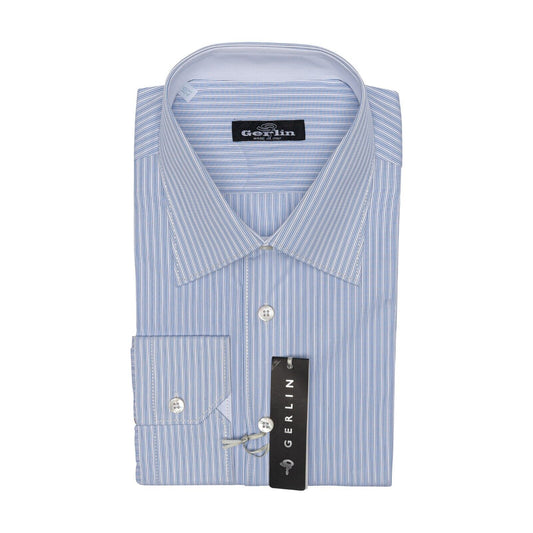 690$ LUXURY GERLIN Shirt Striped ALUMO Jacquard Cotton 16 - 41 3A ZILLI