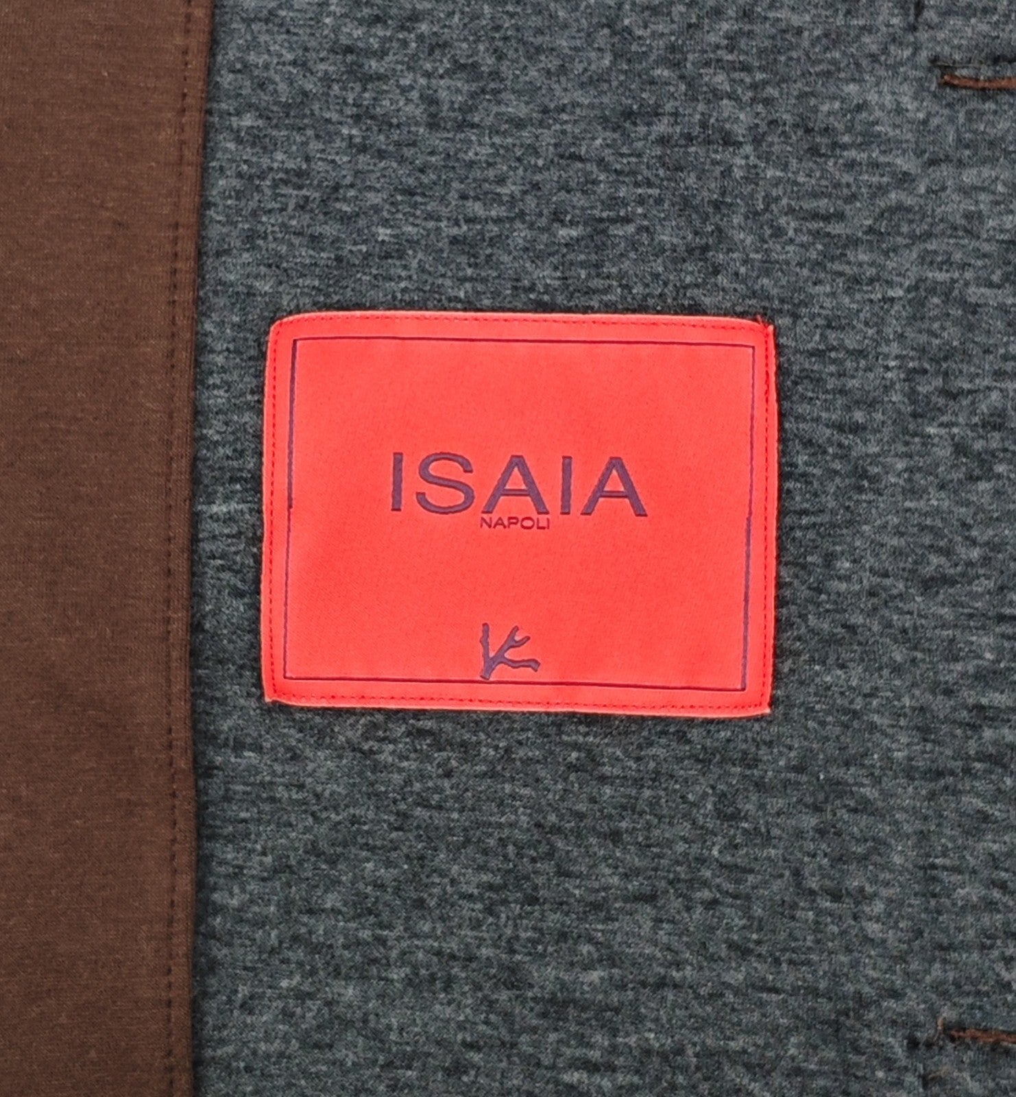 $2750 ISAIA NAPOLI "Logo" Brown Full Zip Tracksuit Jogging Jersey Cotton Size XL