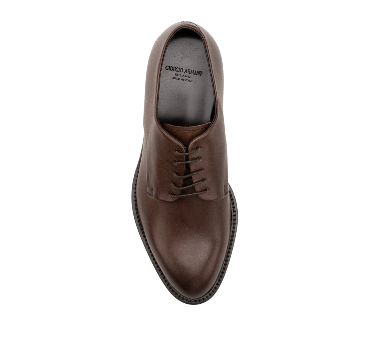 1220$ GIORGIO ARMANI Derby Shoes Constructio Blake Brown Leather 5 UK 6 US 39 IT