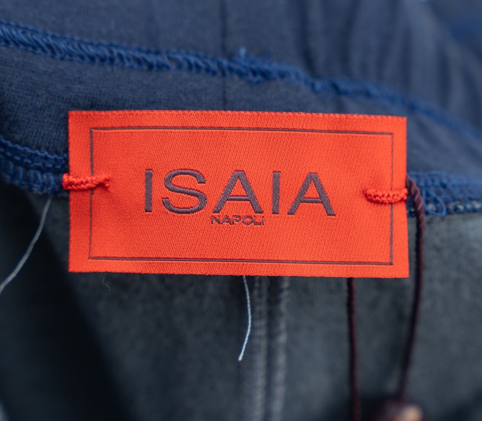 1200$ ISAIA NAPOLI Blue Drawstring Track Pant Jersey Cotton Size 3XL
