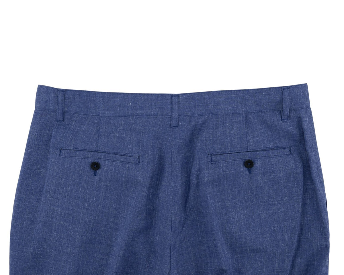 900$ ISAIA NAPOLI Light Blue Sartorial Pant Wool / Silk / Linen 36 US / 52 EU