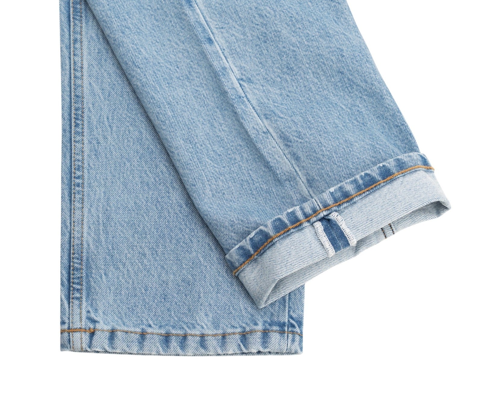 795$ ISAIA NAPOLI Light Blue Denim Jeans Pant Cotton - Leather Tag Straight Leg