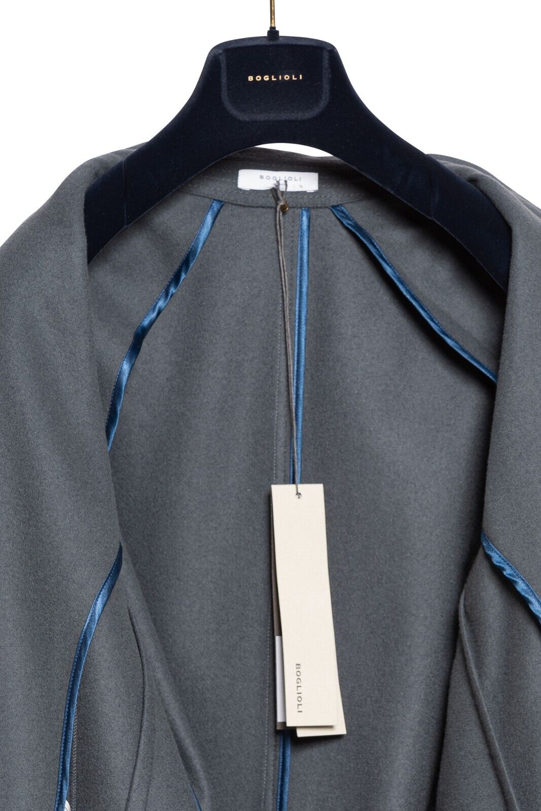 $1800 BOGLIOLI Double Breasted Blue Peacoat Coat Wool Cashmere 38 US / 48 EU