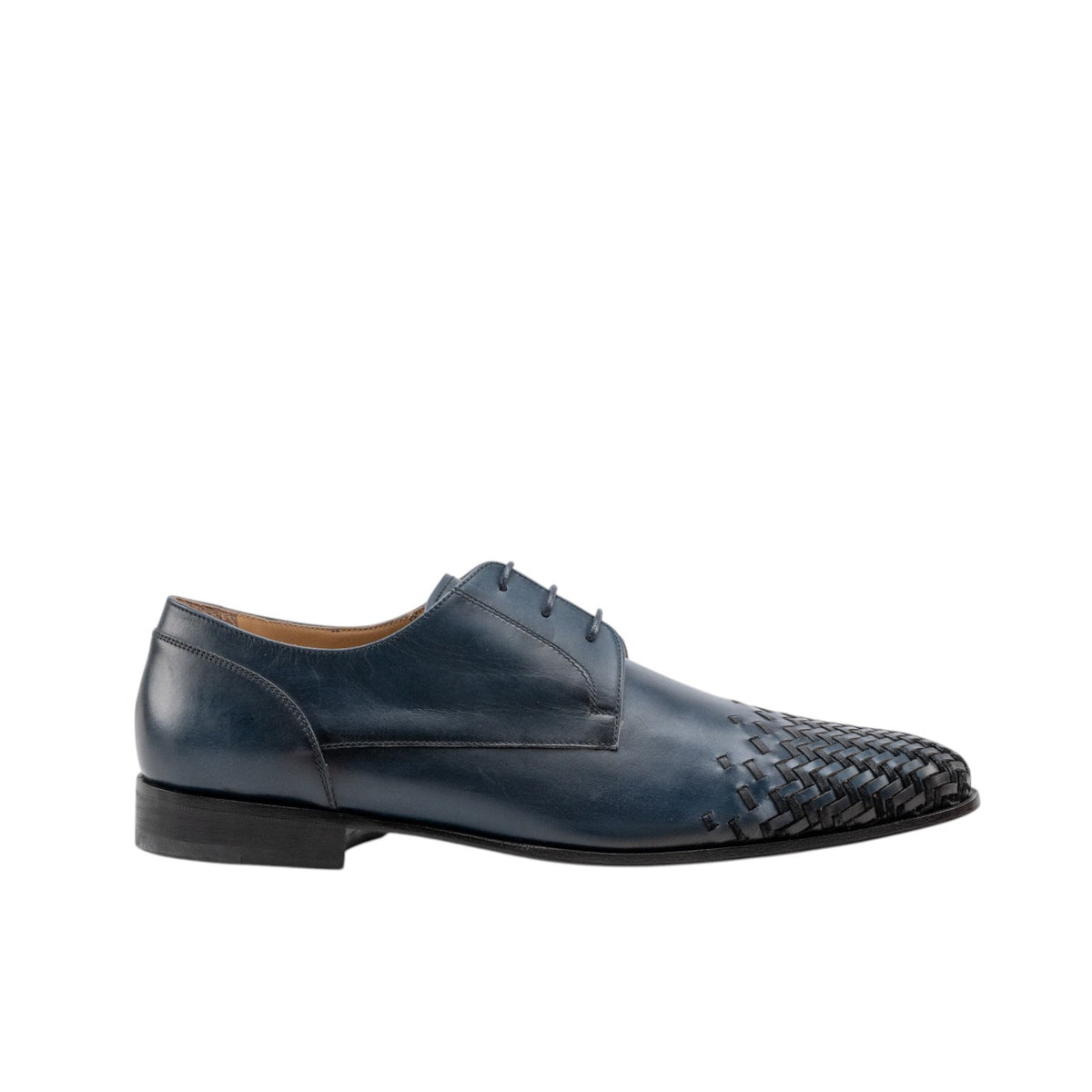 1200$ TESTONI "Portonovo" Derby Shoes Soft Calf Blue 10 UK / 11 US / 44 IT