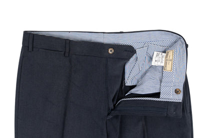 620$ RUBINACCI NAPOLI Dark Blue Dress Pant Cotton Twill 32 US / 48 EU