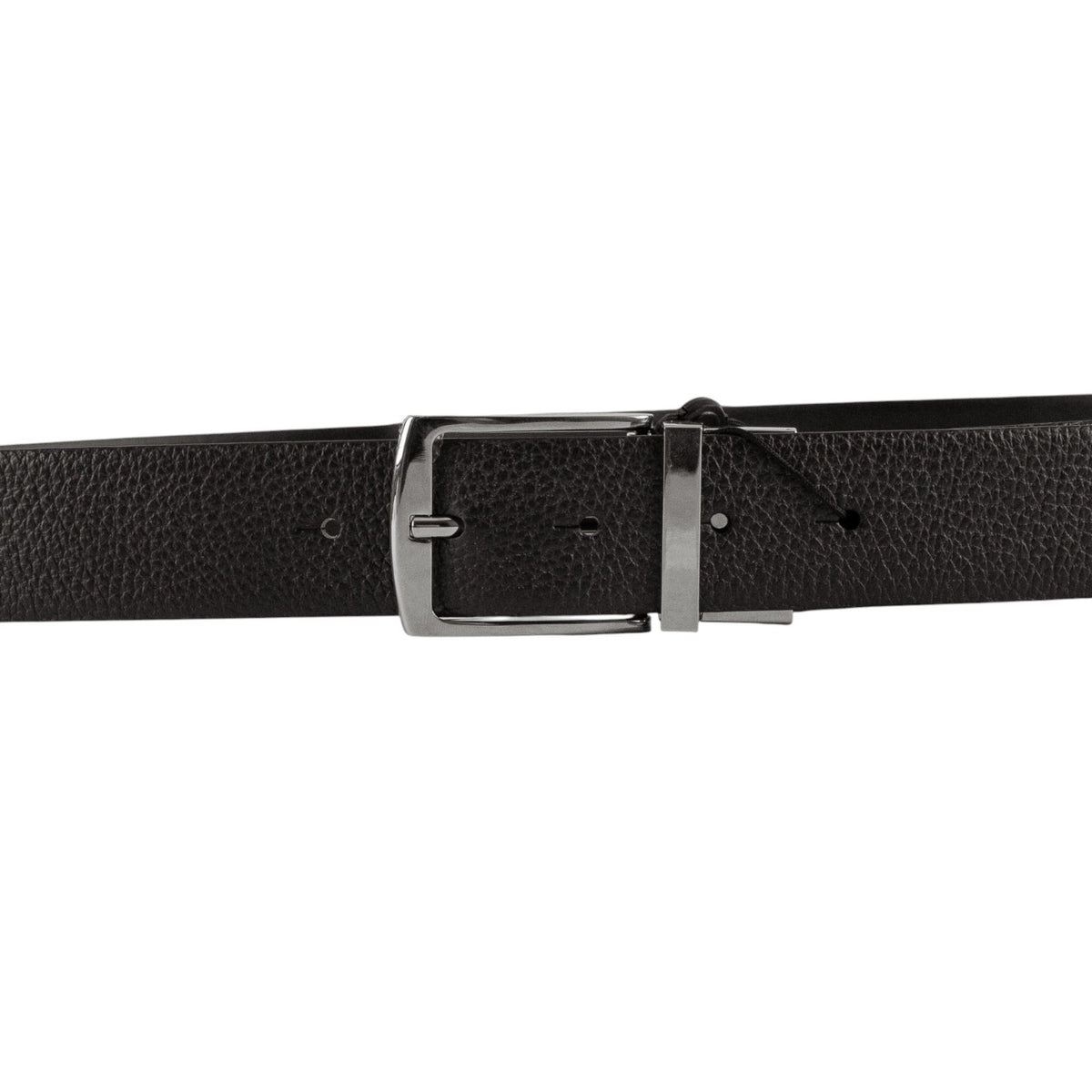 405$ GIORGIO ARMANI Belt Brown Black Grained Leather Engraved Buckle Size 110