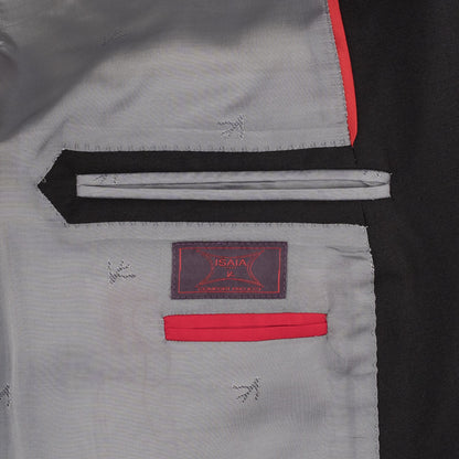 $7050 ISAIA "Gregorio" Black Hand-Sewn Suit Stretch Wool Comfort 50 US 60 EU 6R