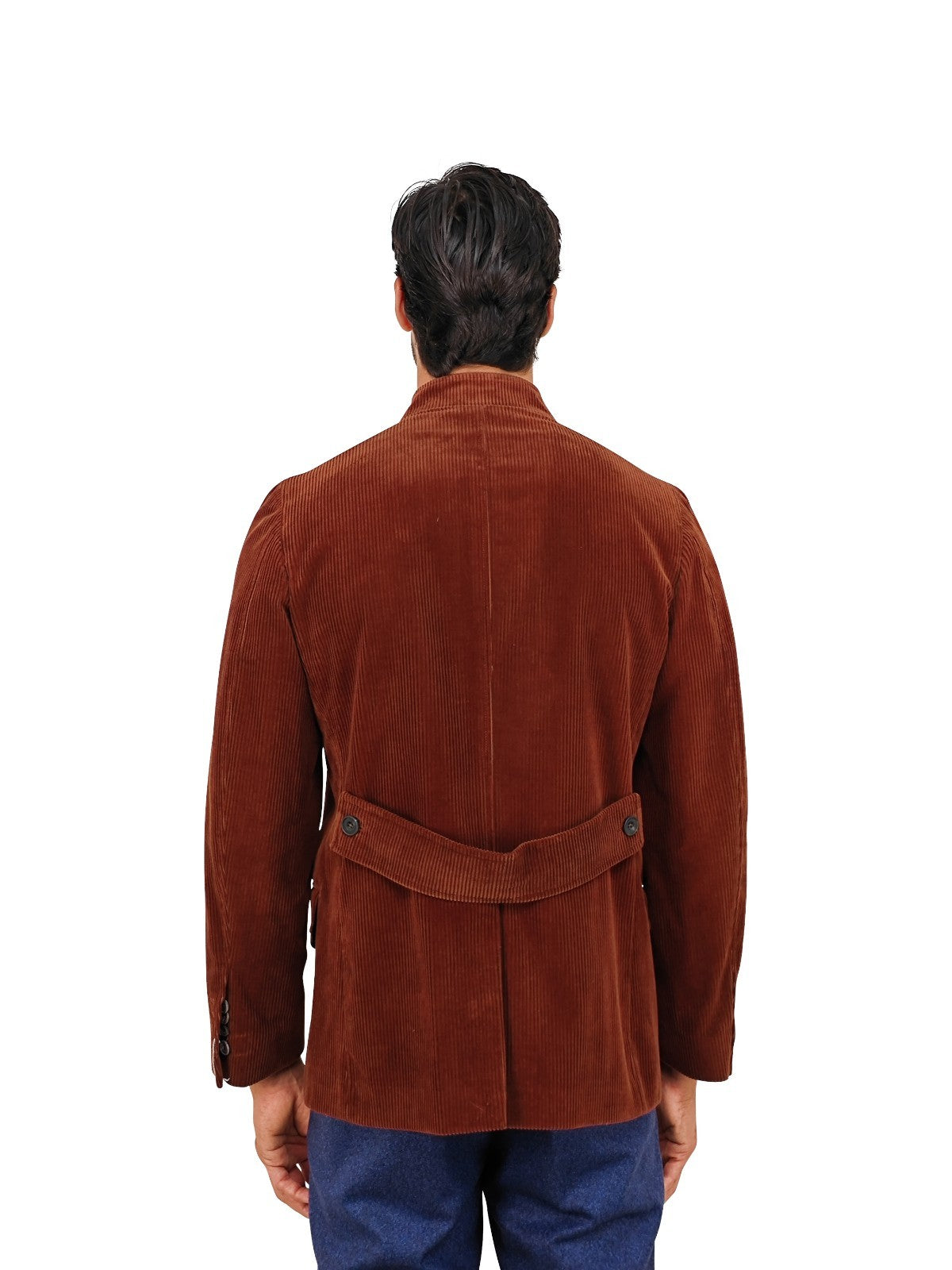 $1960 RUBINACCI NAPOLI "Stefano" Brown Guru Sahariana Jacket Corduroy Cotton