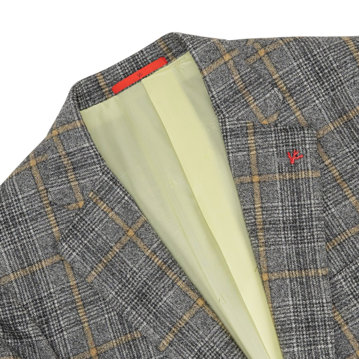 $6600 ISAIA "Gregorio" Gray Hand-Sewn Suit Flannel Wool Plaids 40 US / 50 EU 7R