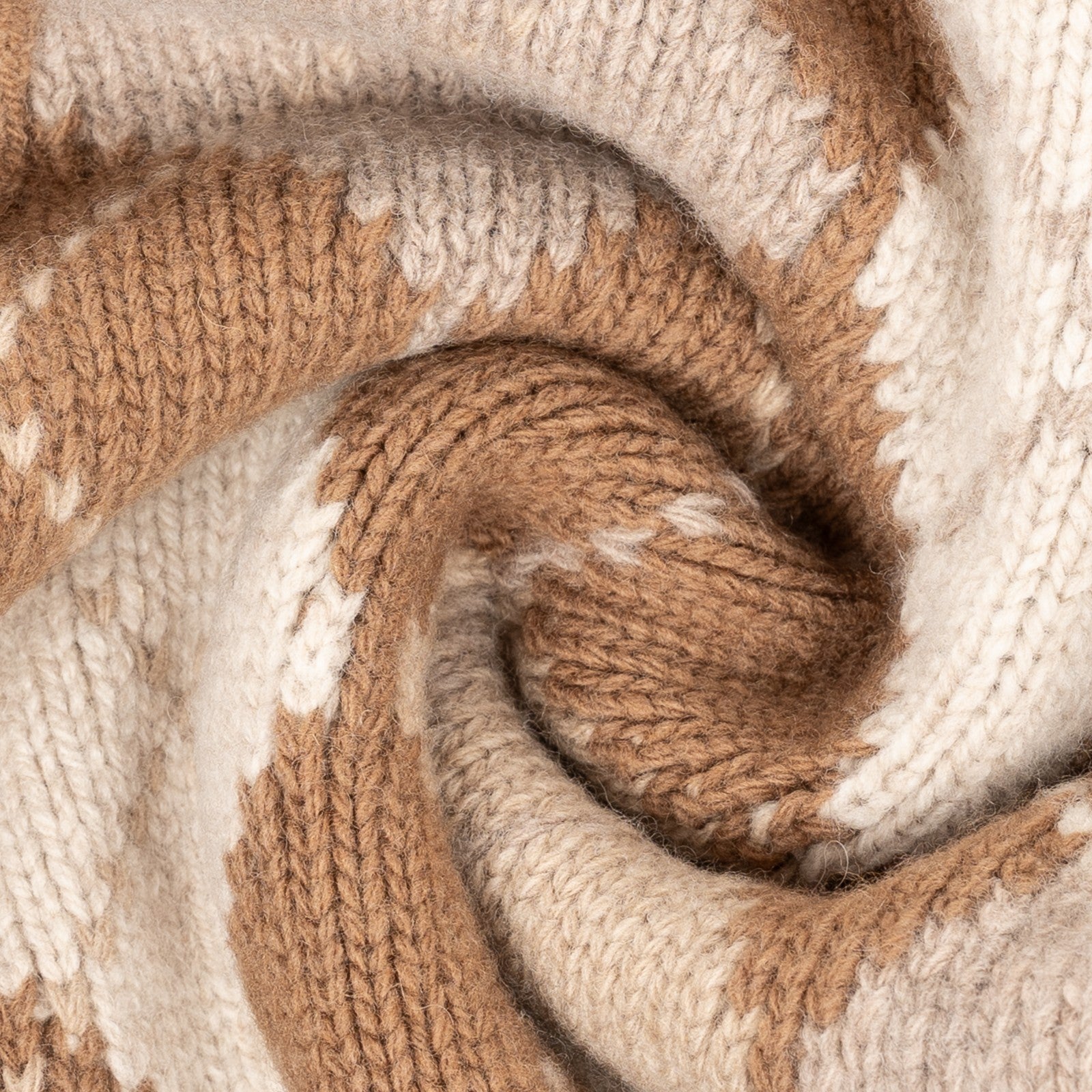 $950 RUBINACCI NAPOLI Beige Cardigan Jacket Argyle Check Merinos Wool