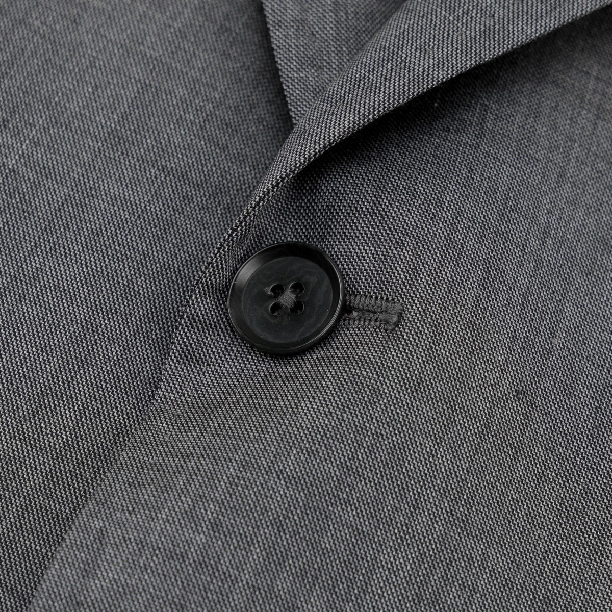$6600 ISAIA NAPOLI "Capri" Gray Suit Fine Wool 4 Season 46 US / 56 EU 7R