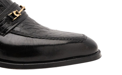 2500$ CORTINA Loafers Shoes Black Alligator Leather 6.5 UK / 7.5 US / 40.5 IT