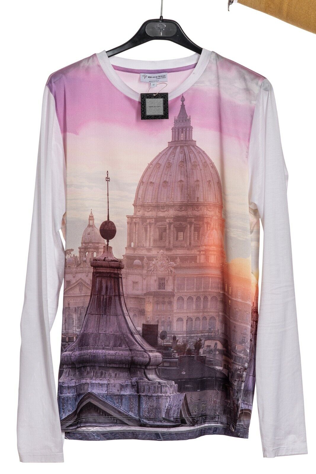 1400$ GERLIN T-Shirt 100% Silk & Cotton Lisle "SAN PIETRO" Size M BIJAN