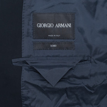 2150$ GIORGIO ARMANI SOHO Jacket Sport Coat Techno Fabric Dark Blue 48 US  58 IT