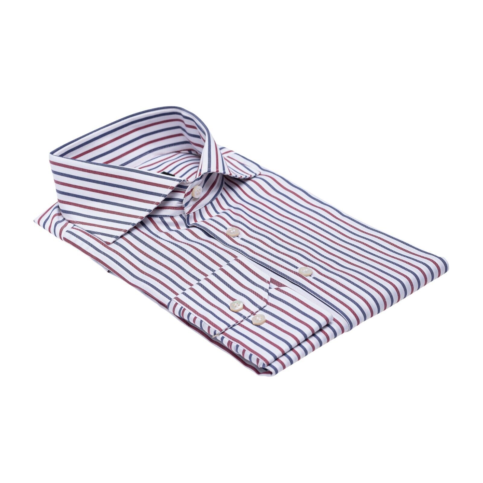 690$ LUXURY GERLIN Shirt Striped Heavy Cotton 15.75 - 40 - 8V BIJAN