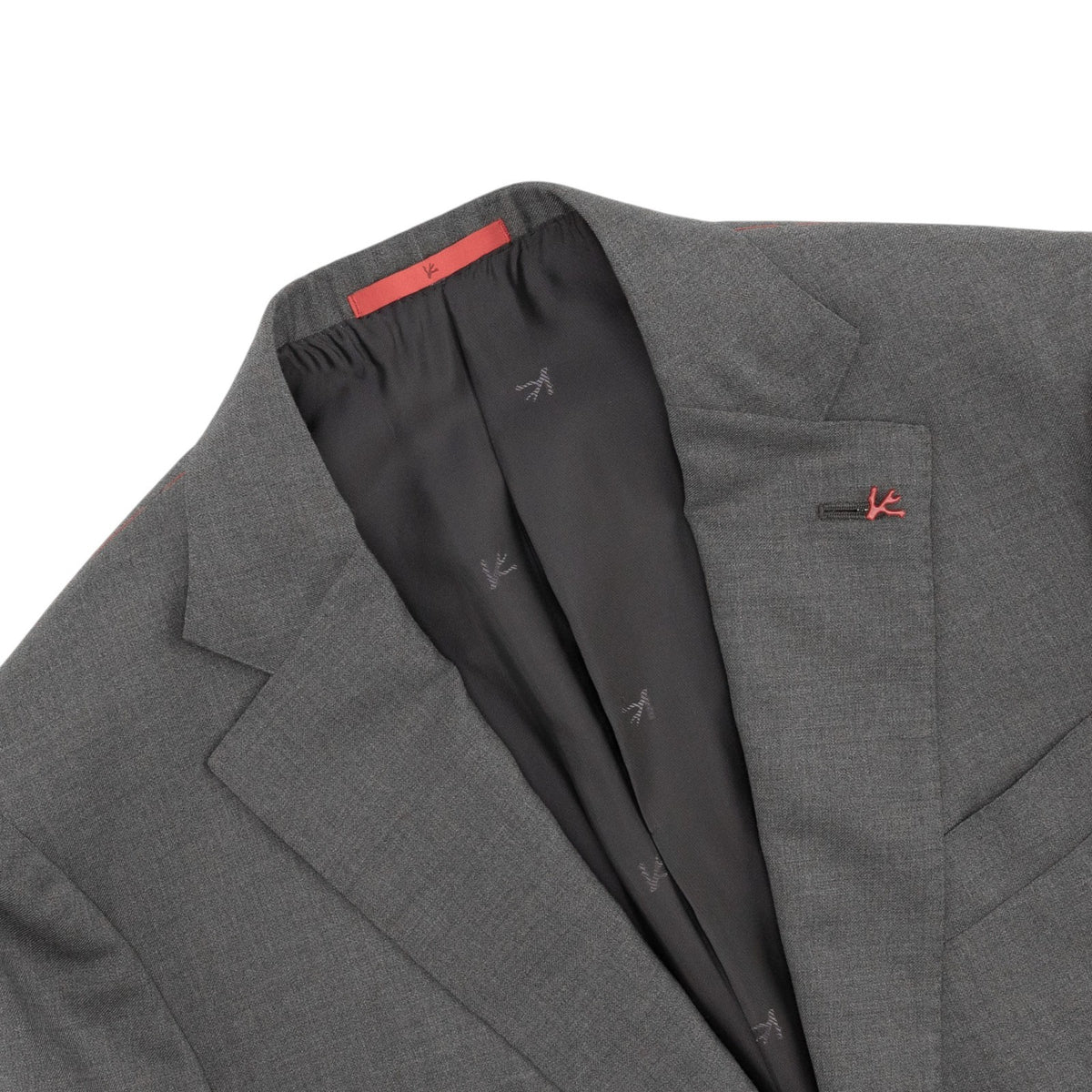 $7120 ISAIA "Gregorio" Gray Suit Hand-Sewn Aquaspider Water Repellent Wool