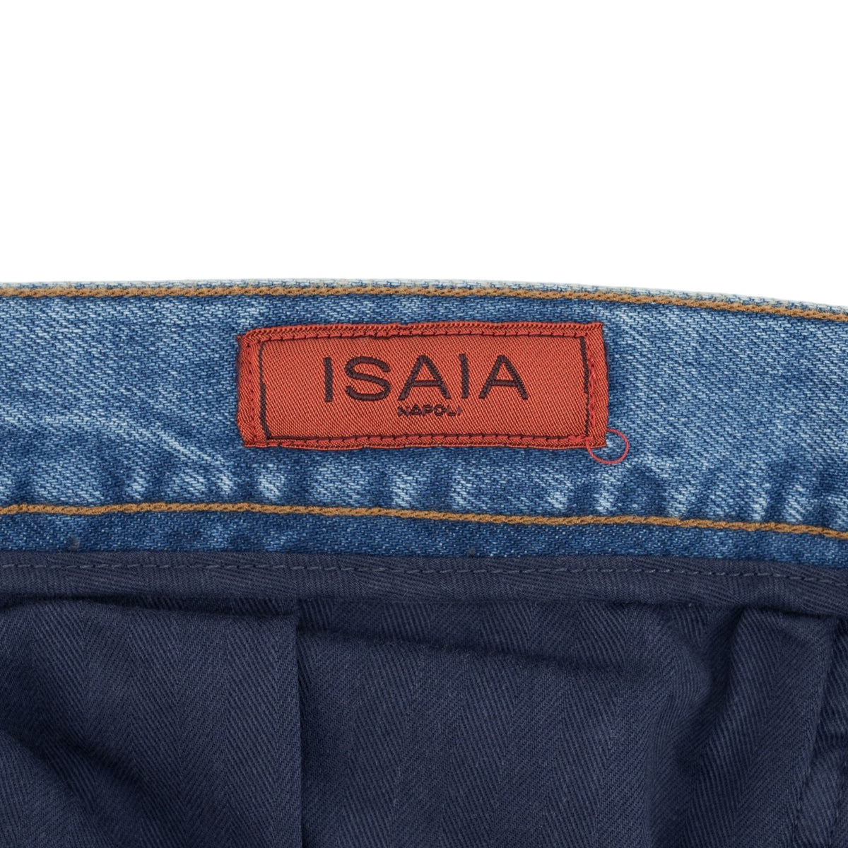 715$ ISAIA NAPOLI Washed Denim Jeans 5 Pockets Cotton Regular Fit 38 US / 54 IT