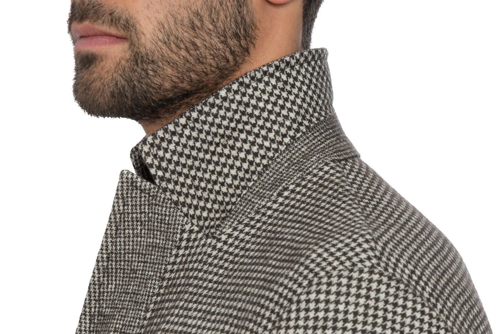 $2280 BELVEST Double Breasted Jacket Brown Wool Houndstooth 40 US / 50 EU 8R