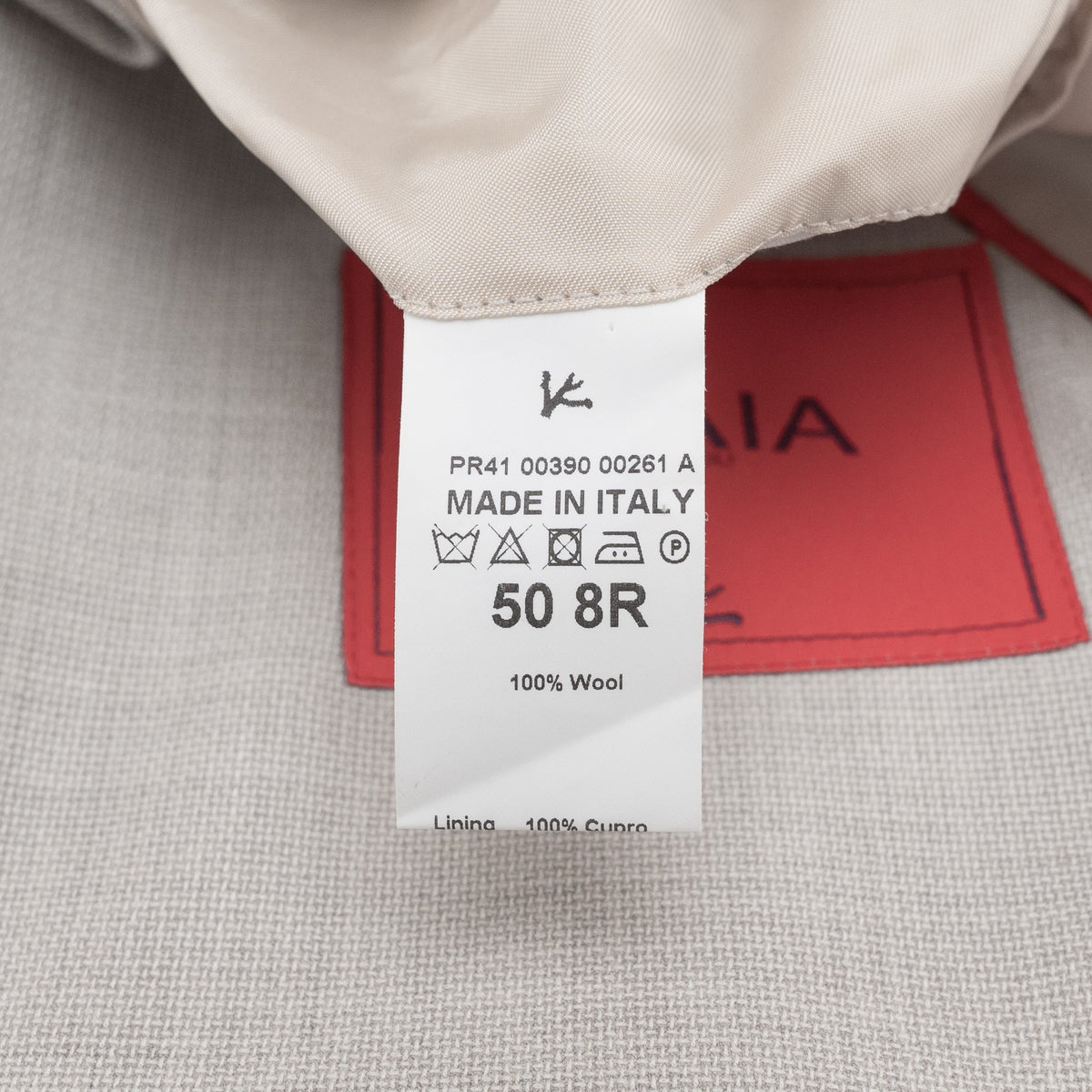 $6600 ISAIA NAPOLI "Domenico" Light Beige Suit Soft Wool  40 US / 50 EU 8R