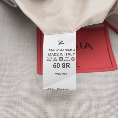 $6600 ISAIA NAPOLI "Domenico" Light Beige Suit Soft Wool  40 US / 50 EU 8R