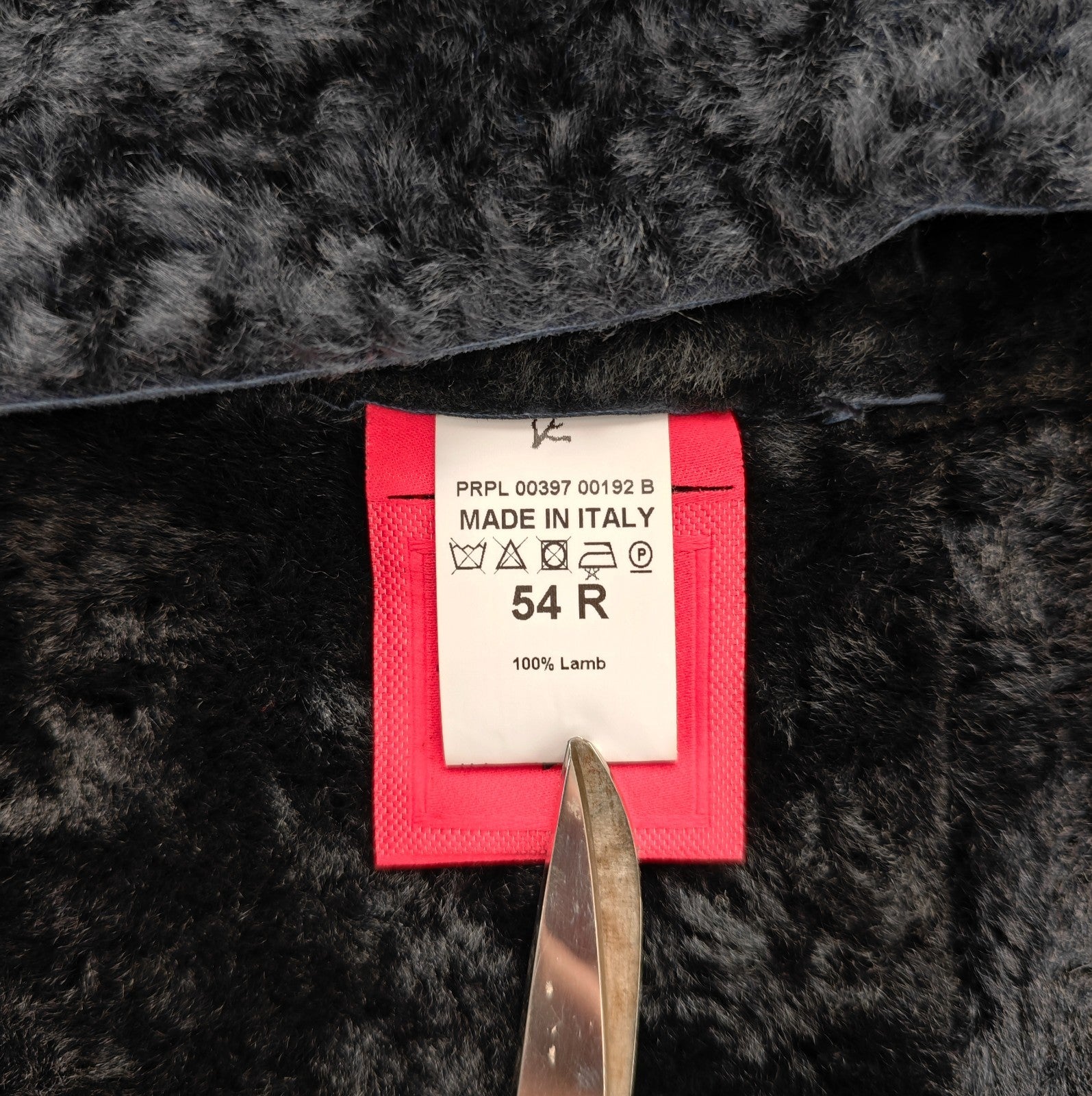 7400$ ISAIA NAPOLI Blue Midnight Shearling Coat 100% Lambskin 44 US / 54 EU
