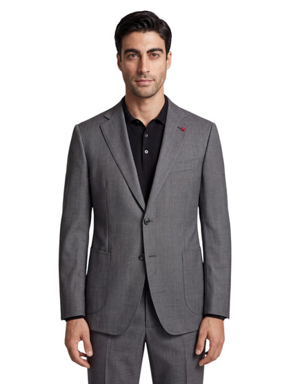 $6600 ISAIA NAPOLI "Capri" Gray Suit Fine Wool 4 Season 46 US / 56 EU 7R