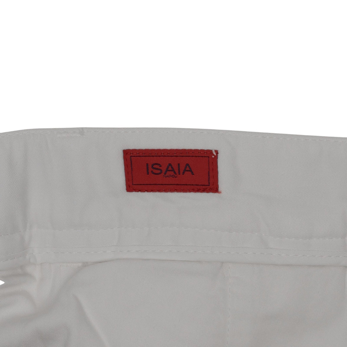 850$ ISAIA NAPOLI White Chino Pant Cotton Cashmere Tapered Fit 38 US / 54 EU