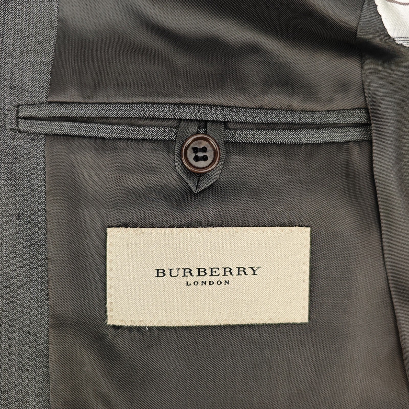 1700$ BURBERRY LONDON Gray Suit Handmade Super 120's Fine Wool 40 US / 50 IT