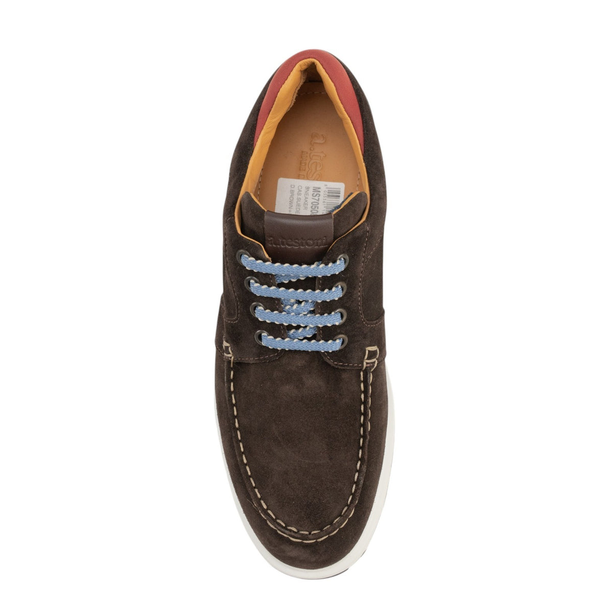 700$ TESTONI Sneaker Shoes Sport Napa Suede Brown 8 UK  / 9 US / 42 IT