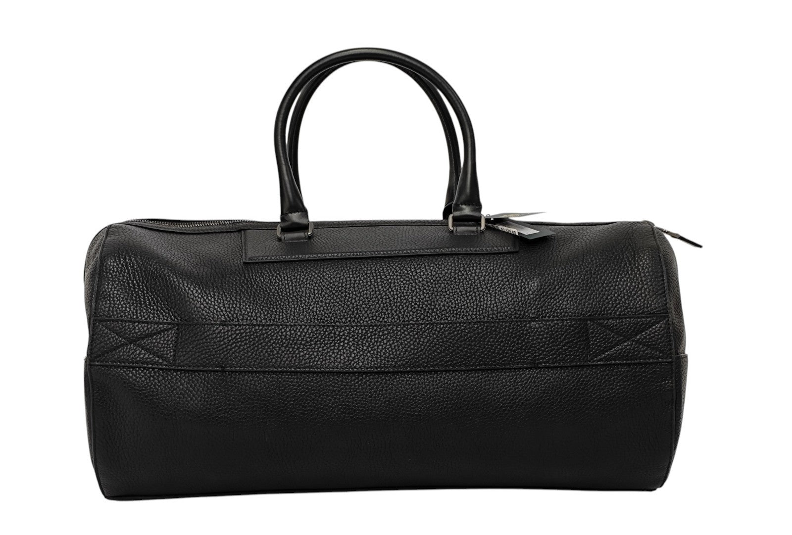 1950$ PINEIDER FIRENZE "Bottolato" Grain Calf Shoulder Travel Duffle Bag Black