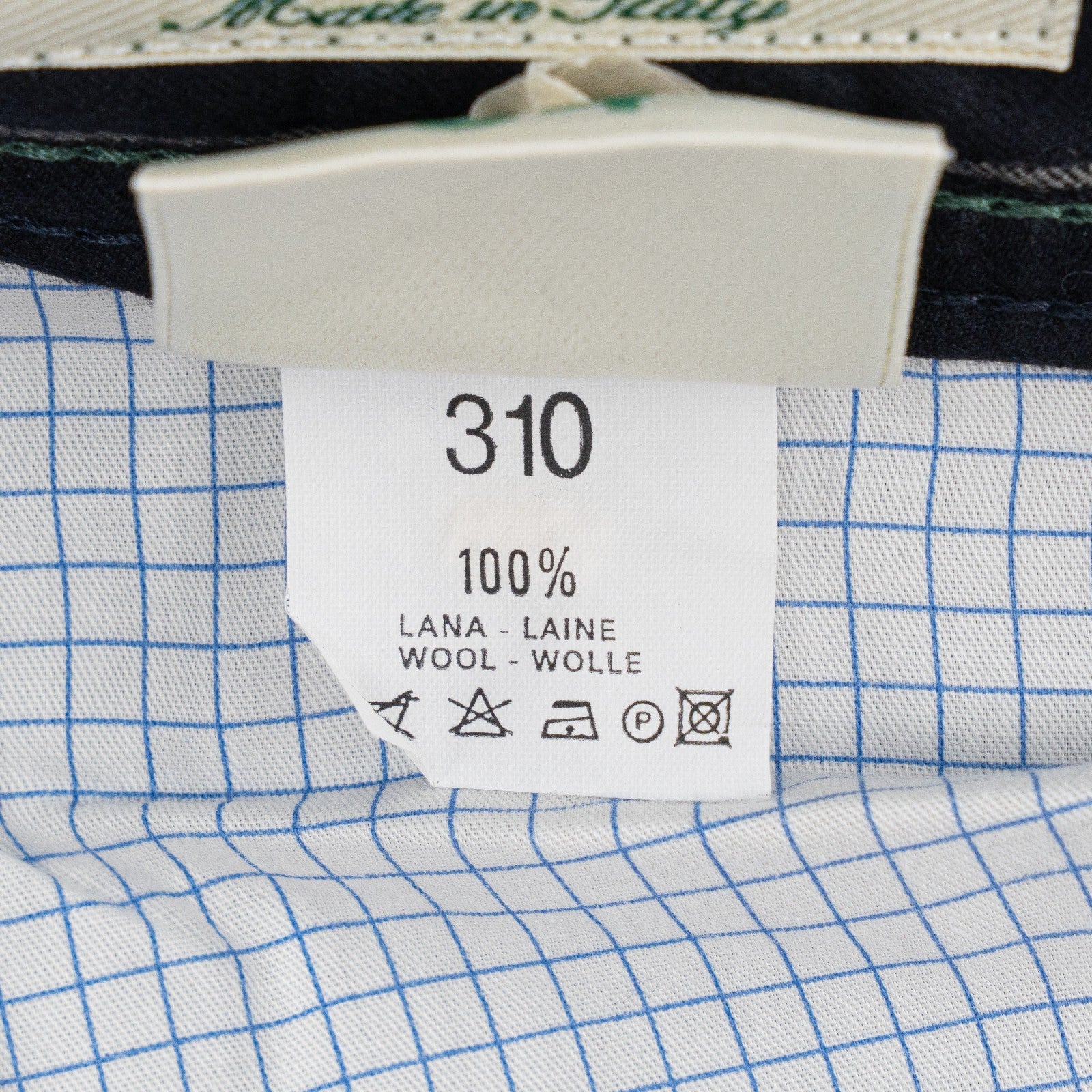 470$ LUIGI BORRELLI NAPOLI Blue Navy Striped 5 Pocket Pant Wool 34 US / 50 EU