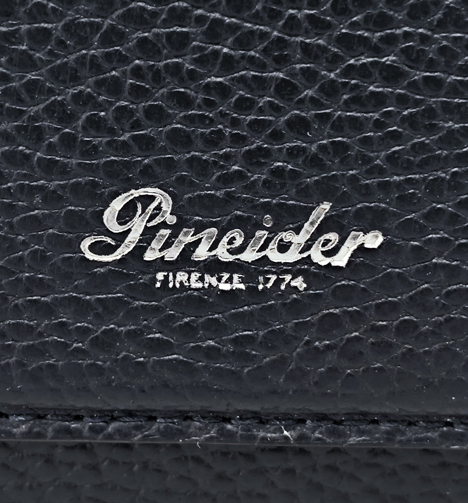 1050$ PINEIDER FIRENZE 1774 "Bottolato" Blue Grain Calf Work Messenger Bag