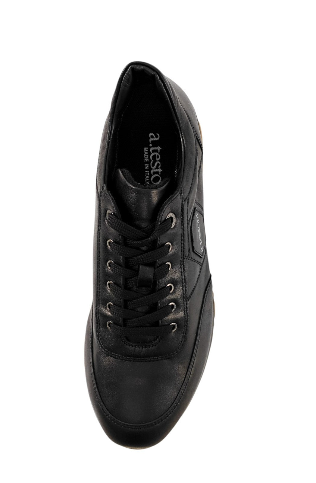 750$ TESTONI Black Sport Sneaker Shoes Calf Rubber Sole 8 UK  / 9 US / 42 IT