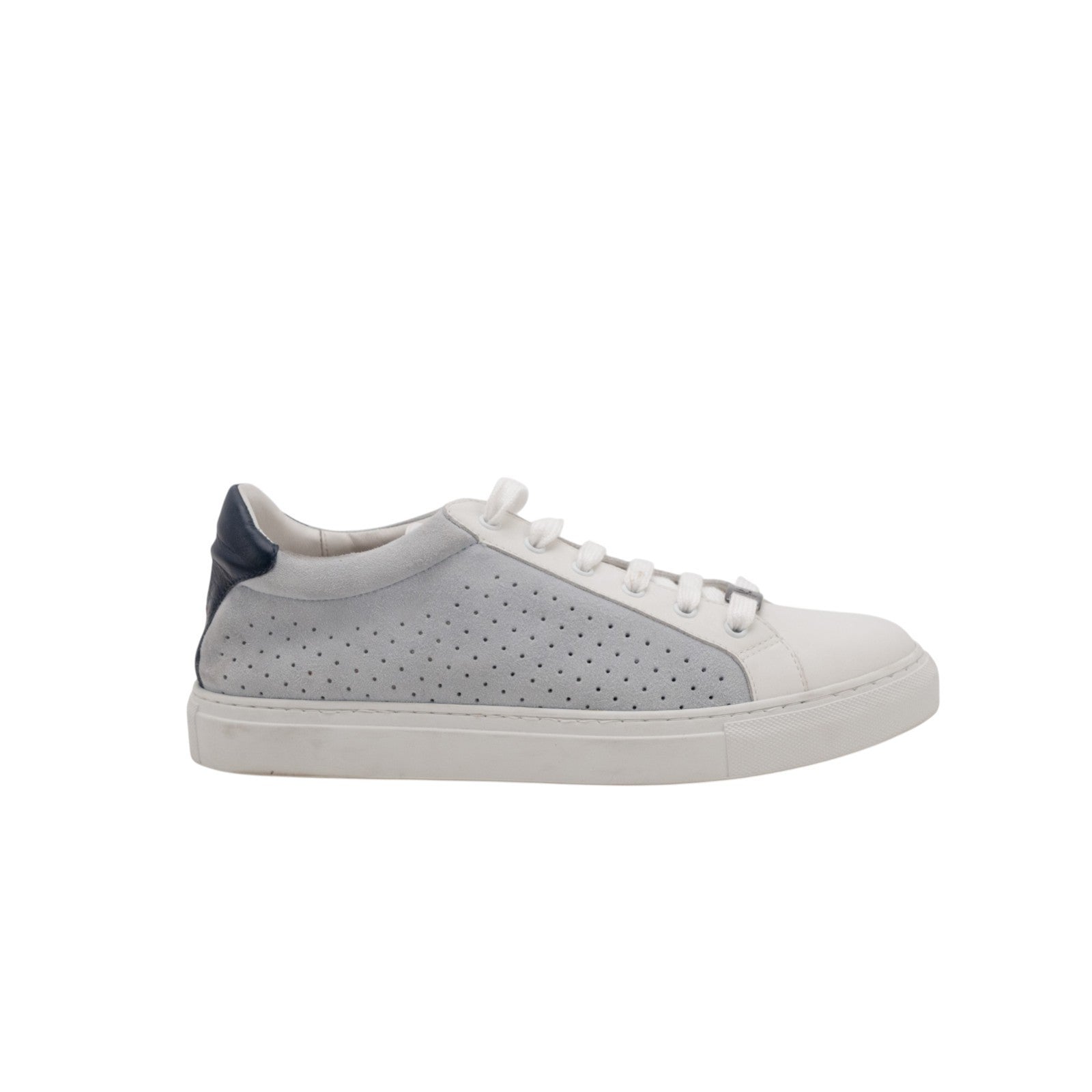 ISAIA NAPOLI Ice Suede Leather Perforated Shoes Sneakers 9 UK / 10 US / 43 IT