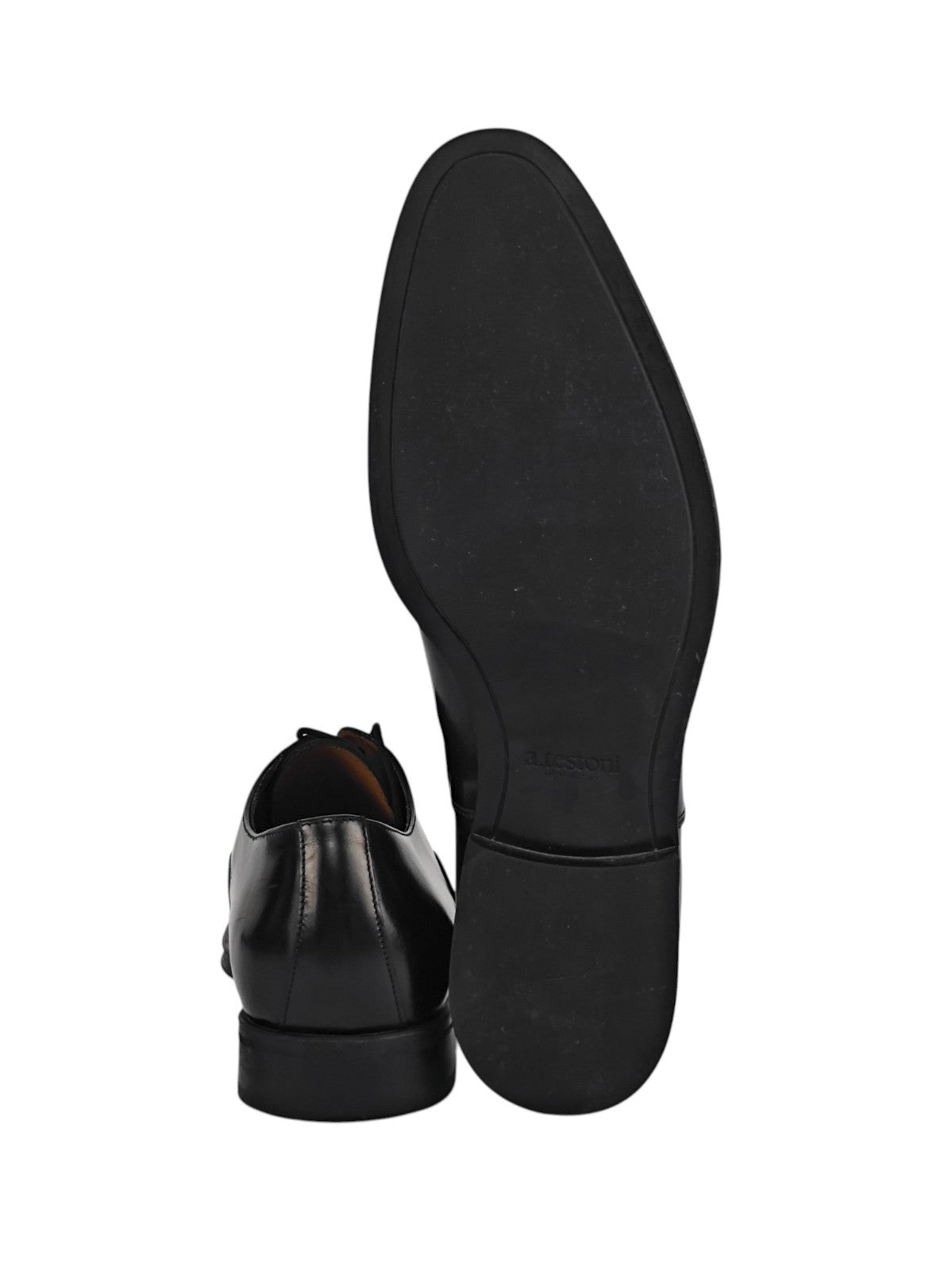 $1550 TESTONI BOLOGNA Oxford Shoes Black Calf De Luxe