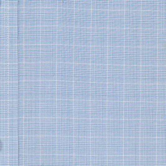 520$ RUBINACCI NAPOLI Blue Hand-Sewn Checks  Shirt Cotton Classic Fit   8T