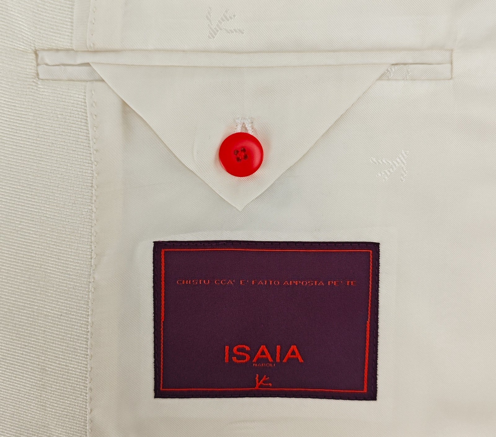 $5250 ISAIA White Tuxedo Double Breasted Sport Coat Wool 130's 46 US / 56 EU