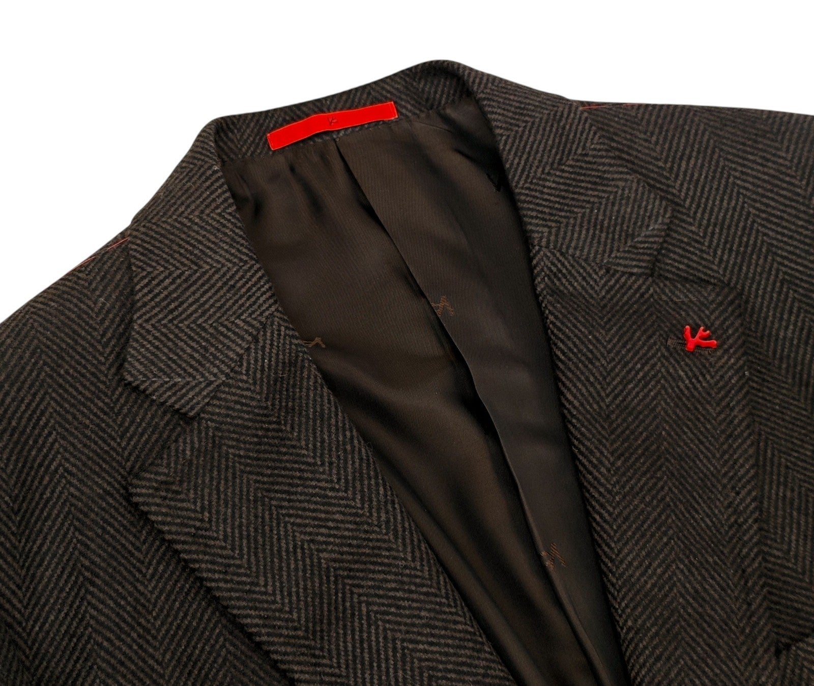$5425 ISAIA "Capri" Brown Herringbone Sport Coat Tweed Wool  44 US / 54 EU 8R