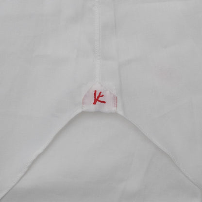 750$ ISAIA NAPOLI "Mix" Dress Shirt French Cuffs White Fine Cotton 17.5 - 44