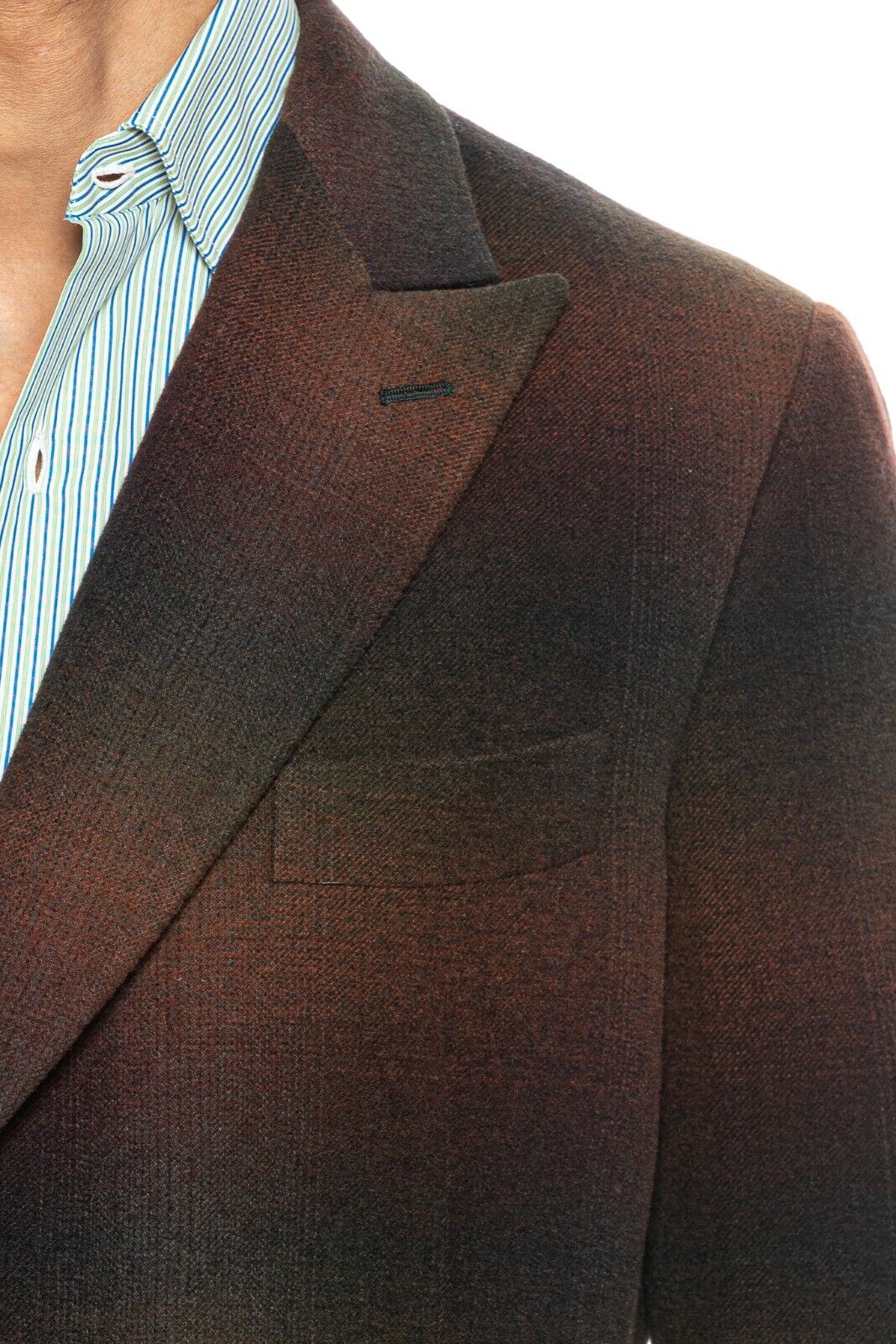 $2290 BELVEST Flannel Wool Jacket Double Breasted 42 US / 52 EU Drop 8R Slim