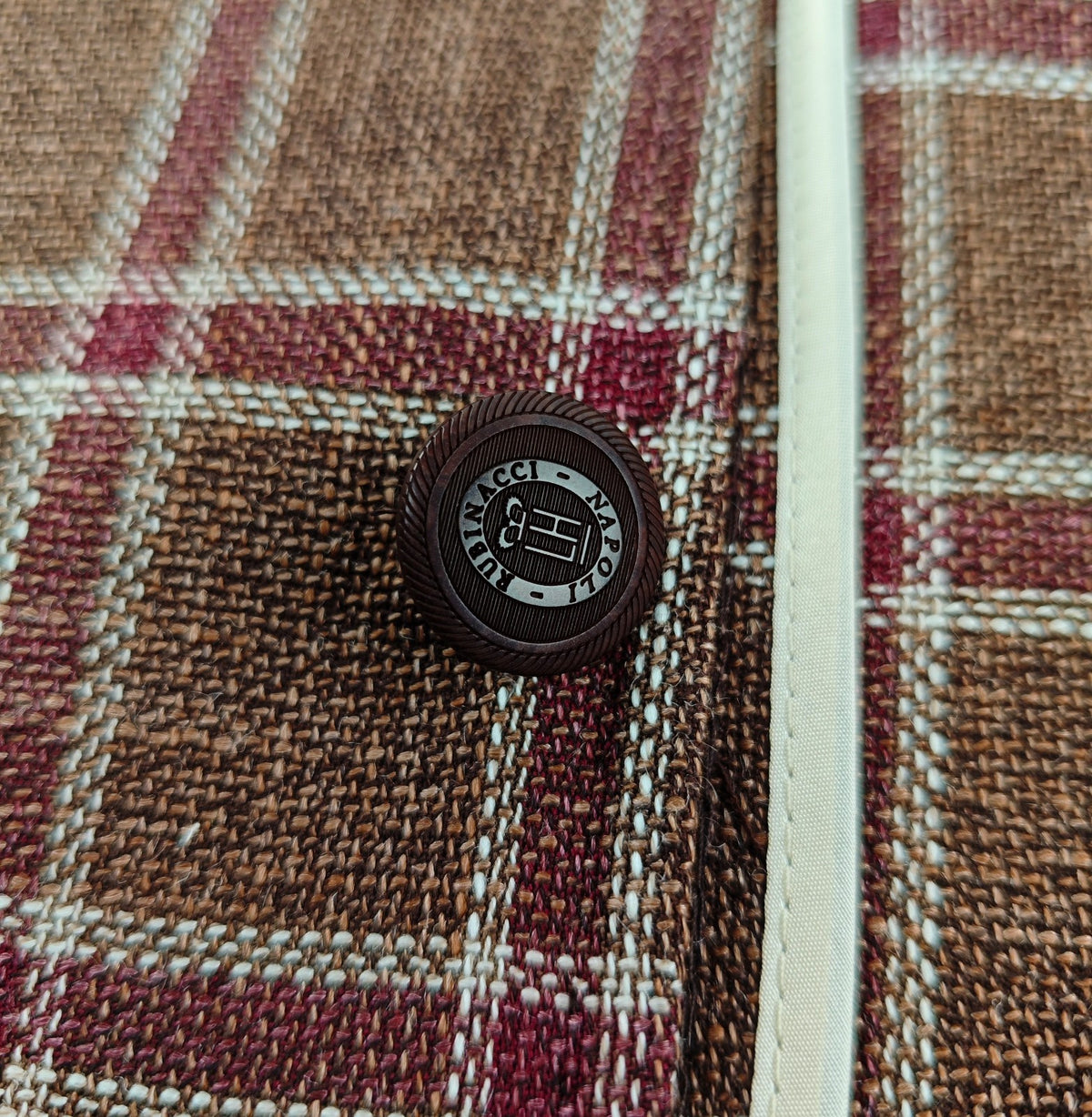 $1940 RUBINACCI NAPOLI Brown Sahariana Guru Jacket Wool / Silk  40 US / 50 EU
