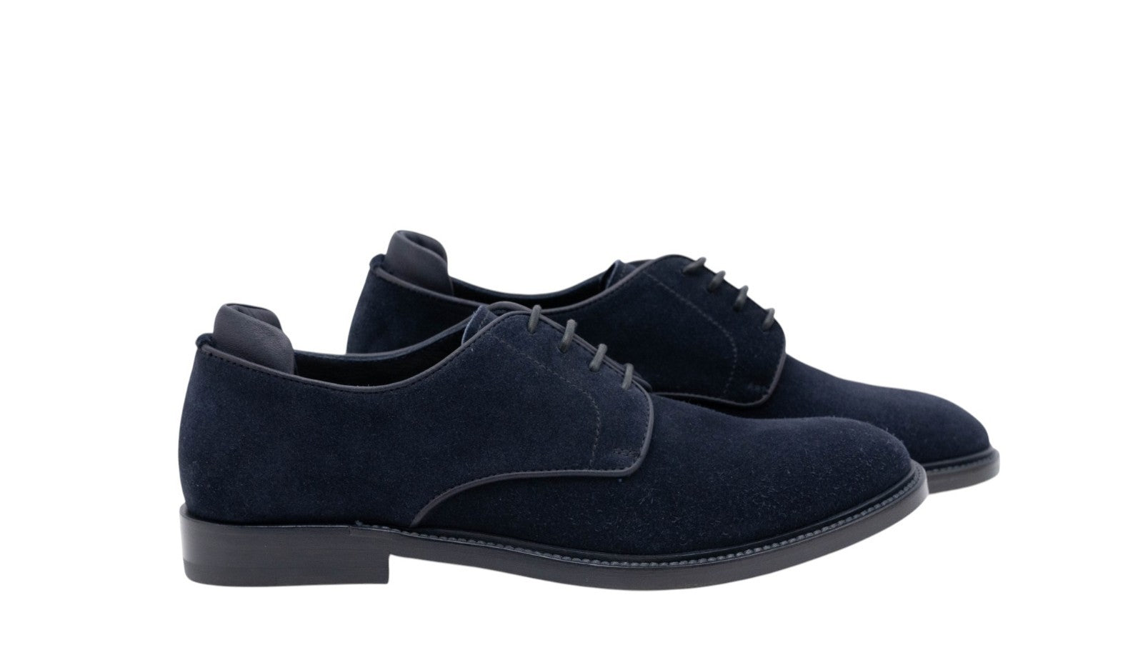 1120$ GIORGIO ARMANI Derby Shoes Blue Navy Suede 6 UK  7 US  40 IT