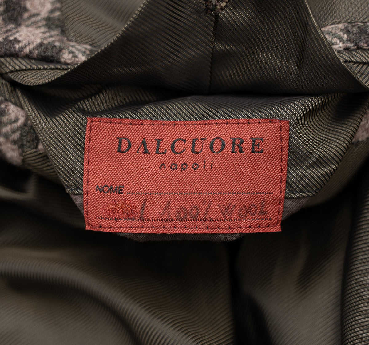 Sartoria DALCUORE NAPOLI Total Hand-Sewn Jacket Sport Coat Flannel Wool Mud