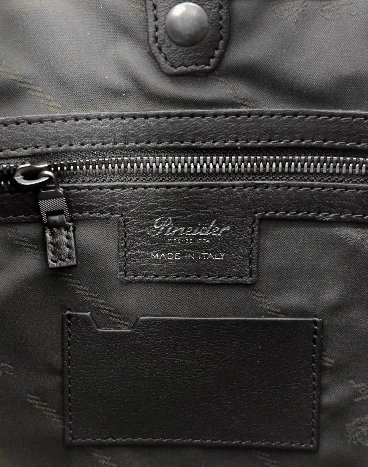 2200$ PINEIDER FIRENZE 1774 Black Calf Multiple Backpack Travel Weekender XL