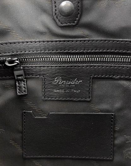 2200$ PINEIDER FIRENZE 1774 Black Calf Multiple Backpack Travel Weekender XL