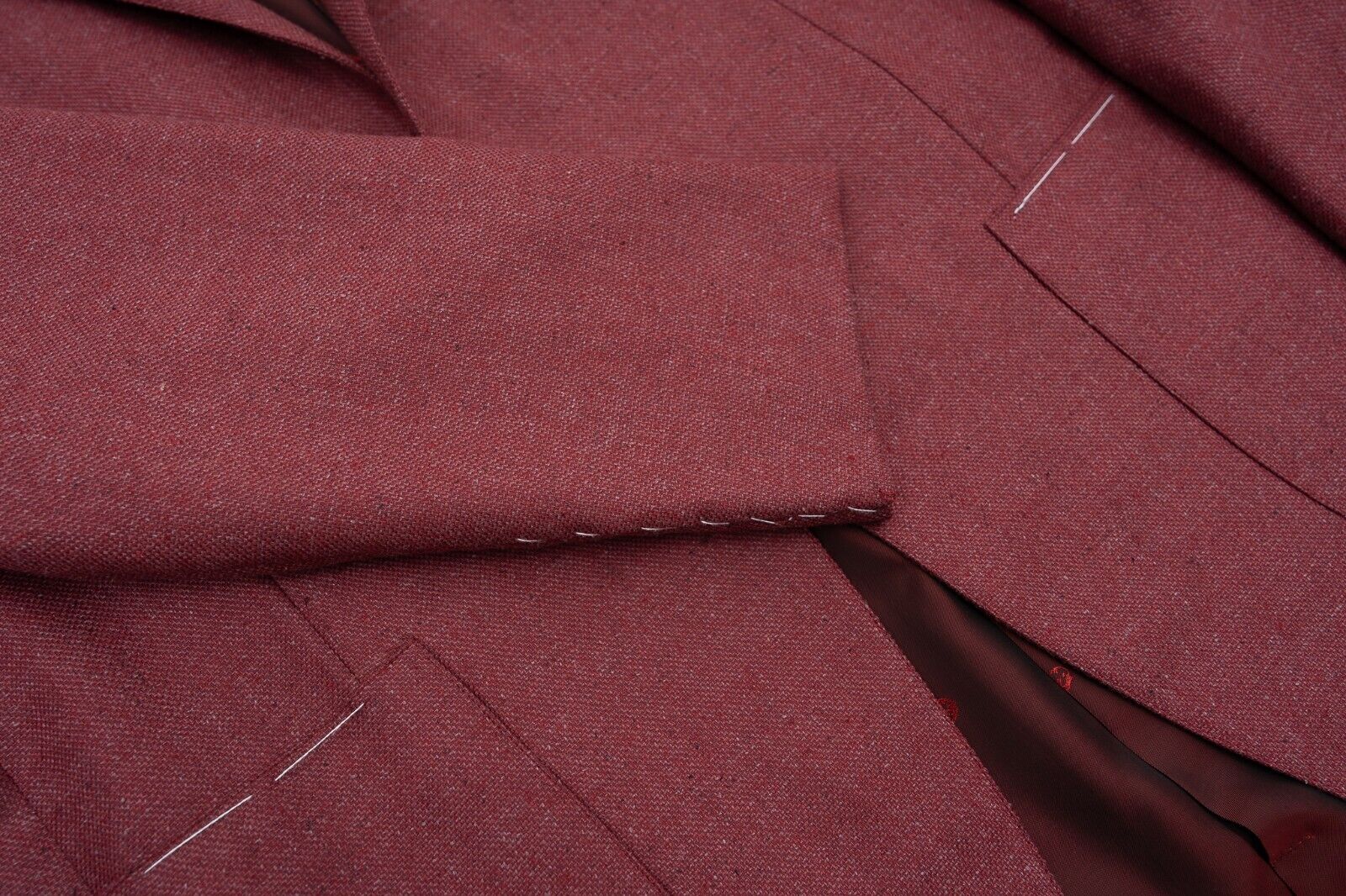 $1600 EIDOS by ISAIA NAPOLI Wine Sport Coat Jacket Silk / Wool 38 US / 48 EU Reg