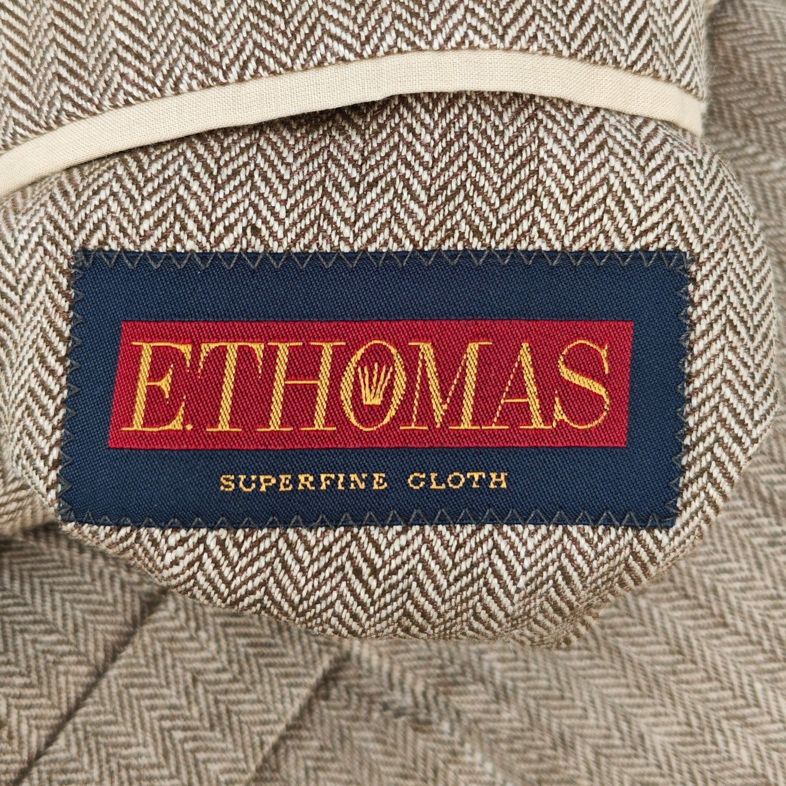 1450$ RAFFAELE CARUSO E.Thomas Herringbone Sport Coat Wool Silk Linen 40US 50 IT