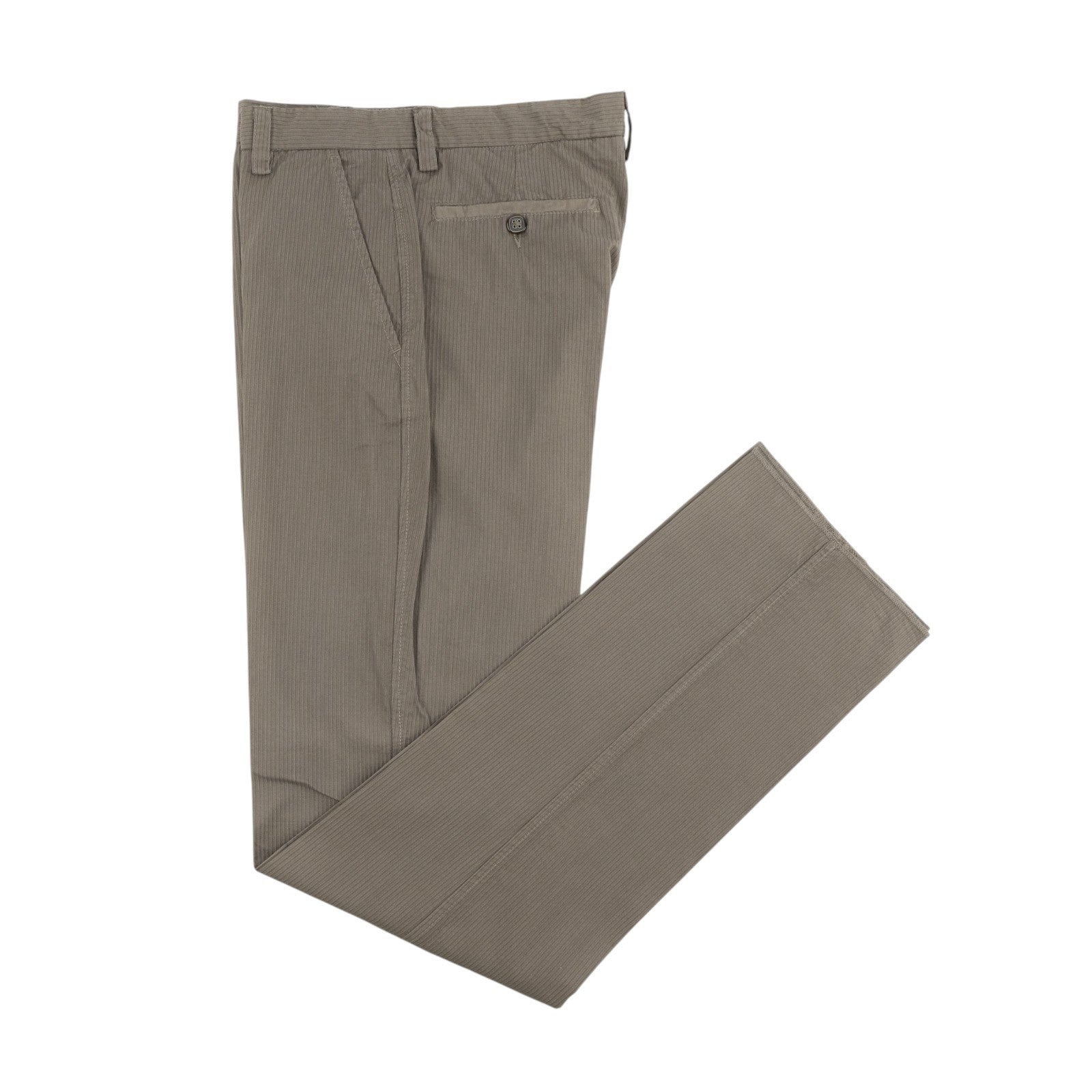 780$ ETRO MILANO Taupe Gray Fine Cotton Pant Straight Leg Made in Italy