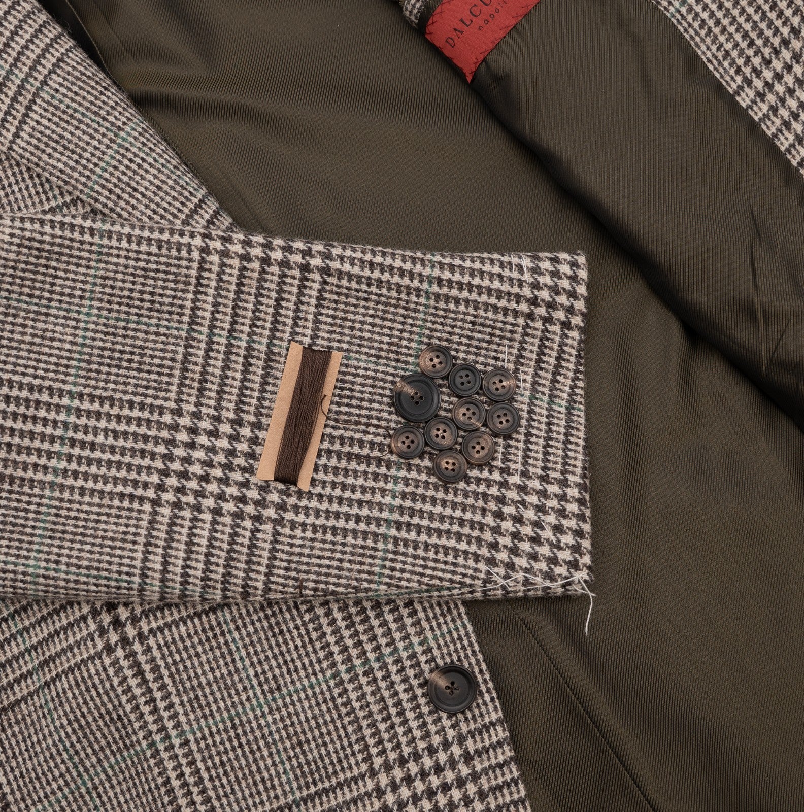 Sartoria DALCUORE NAPOLI Total Hand-Sewn Jacket Sport Coat Flannel Wool Brown