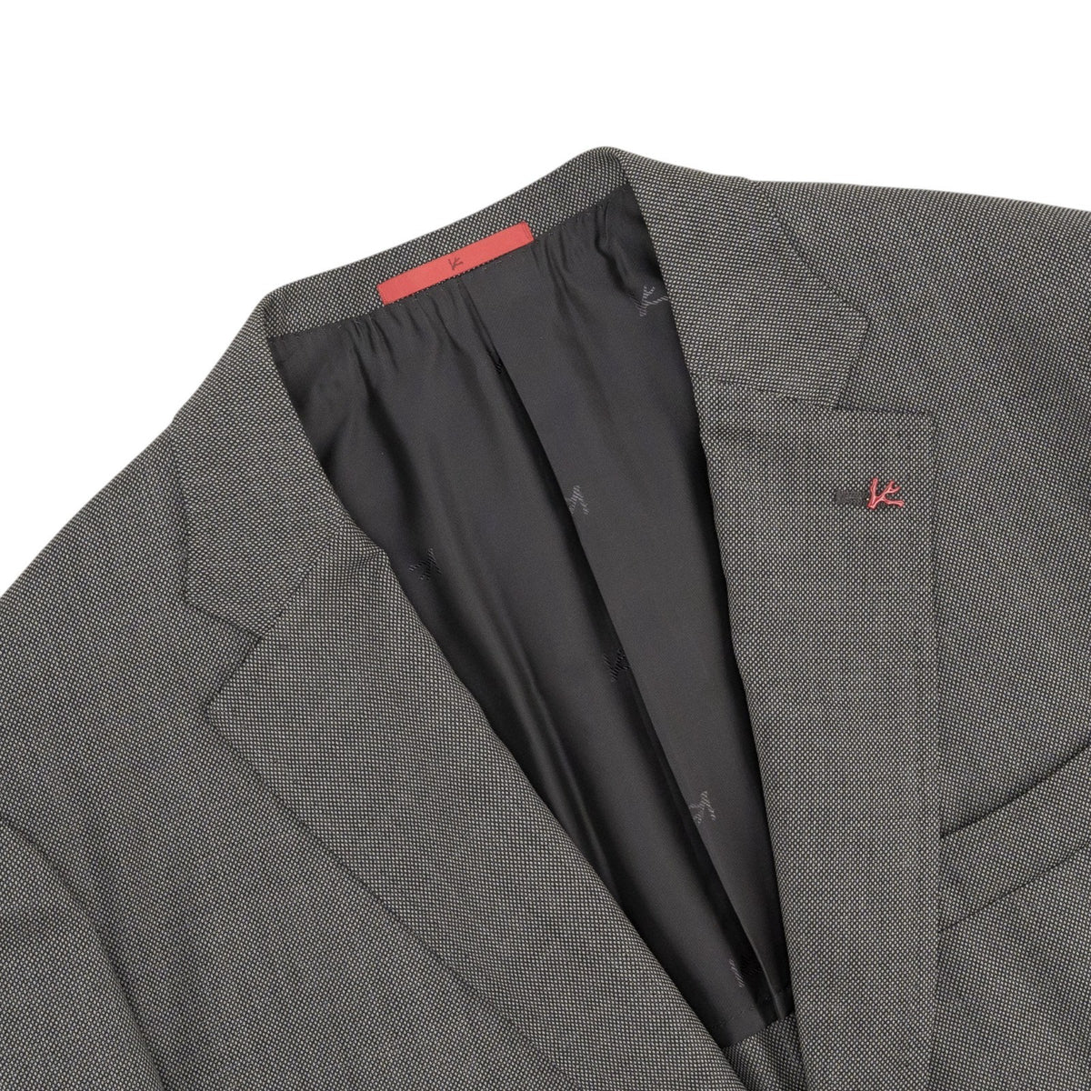 $6850 ISAIA NAPOLI "Capri" Gray Suit Hand-Sewn Fine Wool Birdseye